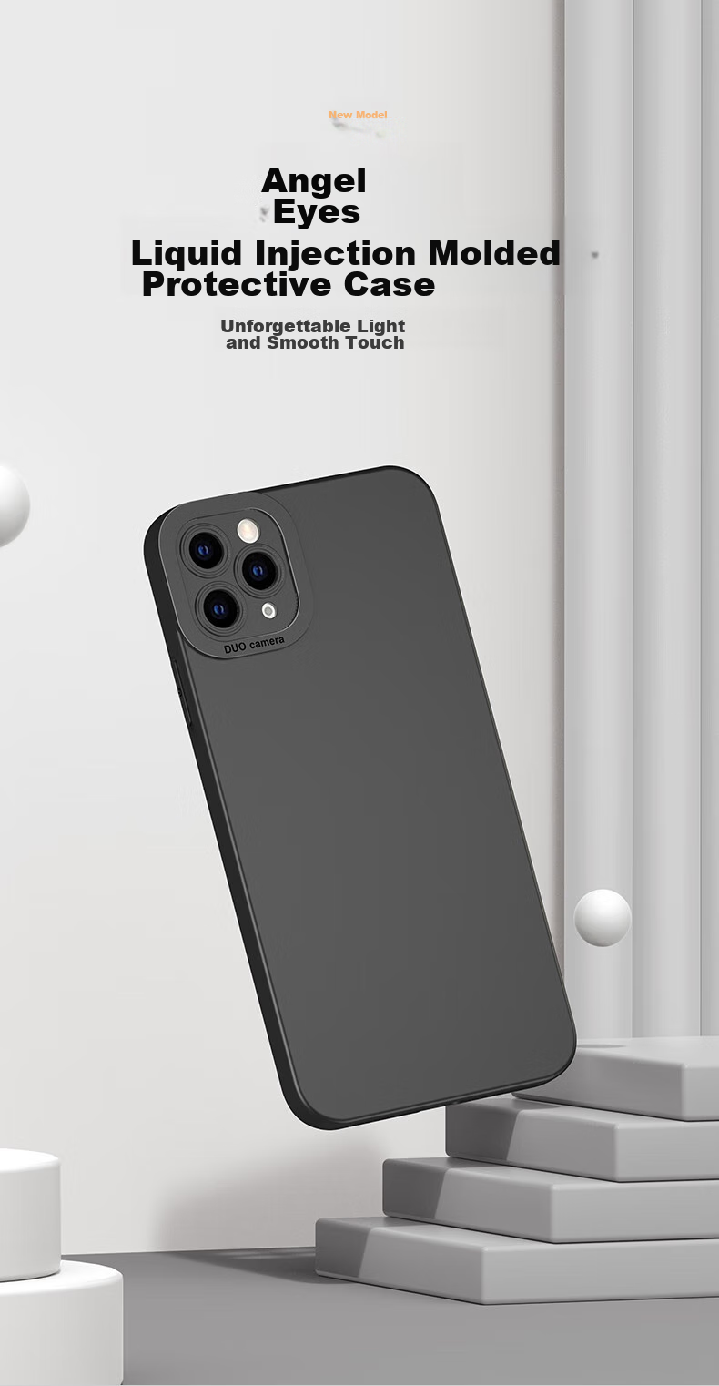 Чехол для iPhone 11 Pro Max HOLDZU Angel Eyes, силиконовый, противоударный, защита камеры, черный