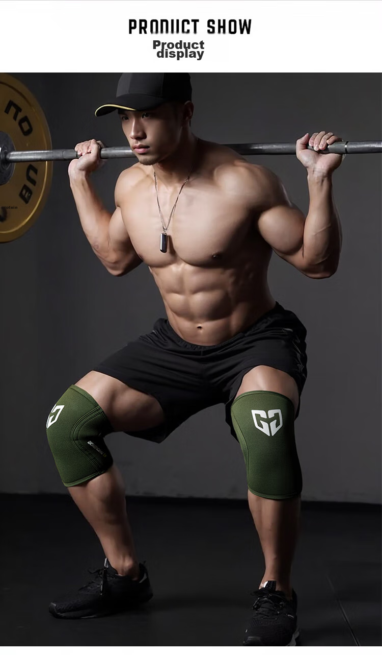 Наколенники GINGPAI SPORT для фитнеса, пауэрлифтинга и тяжелой атлетики, профессиональная защита колена, размер M, черный