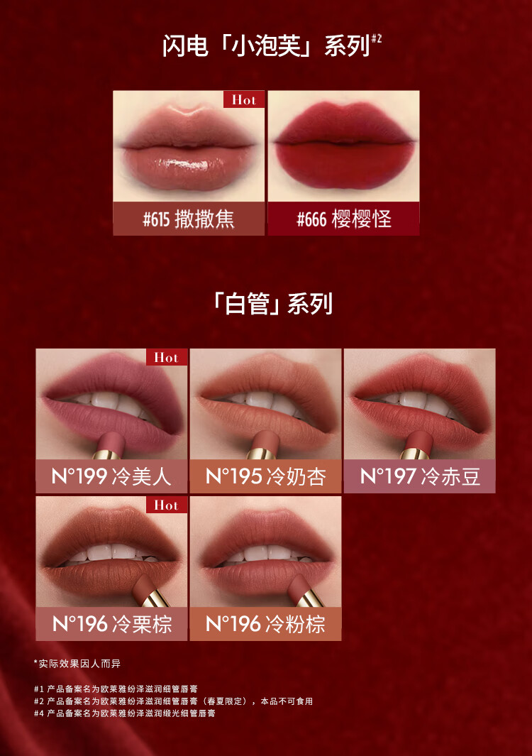欧莱雅浮光细管口红615小雀斑 奶茶色滋润素颜显白唇膏女神节礼物送女友