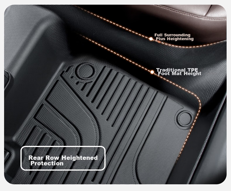 Автомобильные коврики CHELIYOU TPE для Volkswagen Magotan B8 (2017-2025), комплект из 5 предметов, черный/бежевый