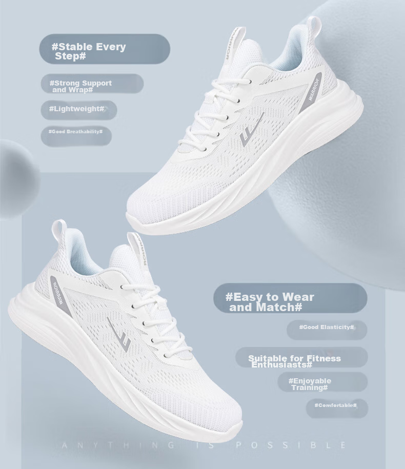 Кроссовки Warrior Official Sports Shoes для мужчин, осенние дышащие кроссовки из сетки, легкие повседневные беговые кроссовки с мягкой подошвой, черные, размер 43
