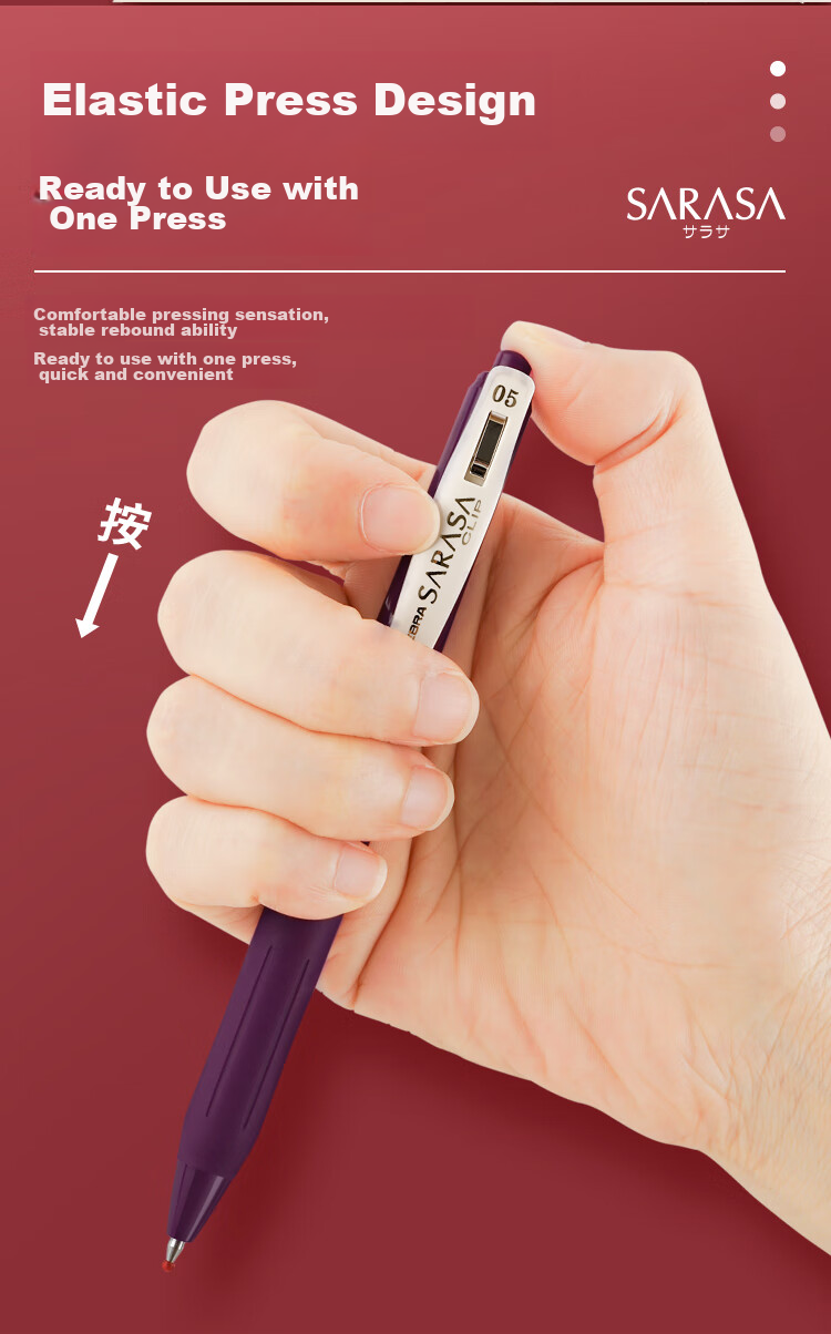 Гелевая ручка ZEBRA JJ15-V, 0.5 мм, ретро-цвета, черная