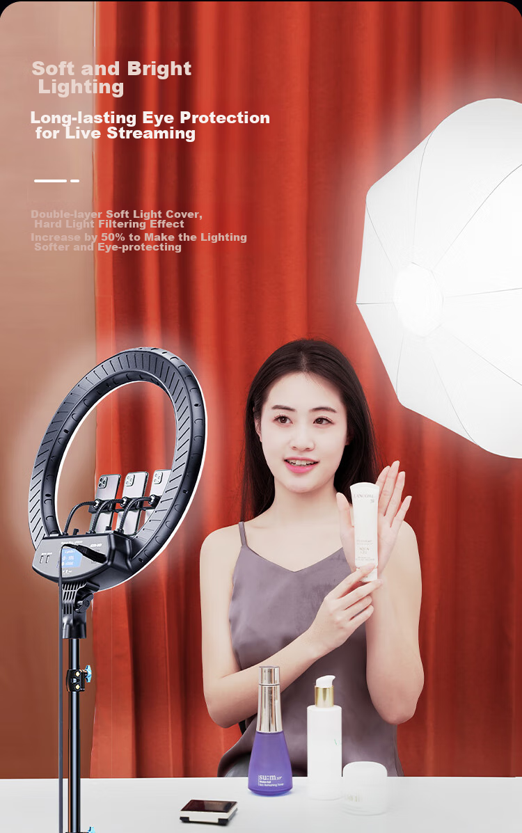 LED-прибор для студийной съемки YOUFES YS10, 300W, постоянный свет, софтбокс, для стримов и видео