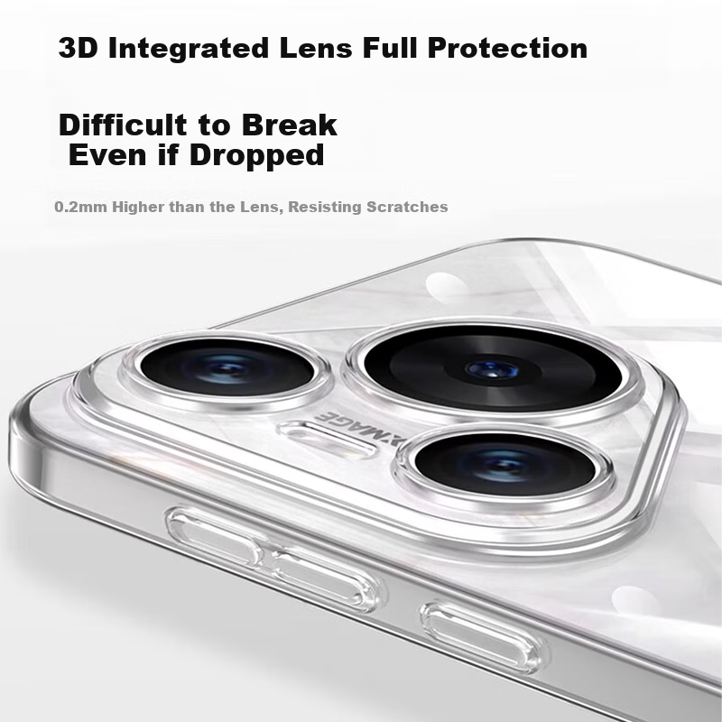 KAICAI Прозрачный ультратонкий чехол для Huawei Pura70Pro/Pro+, противоударный защитный чехол для мужчин и женщин, полная защита Pura70Pro