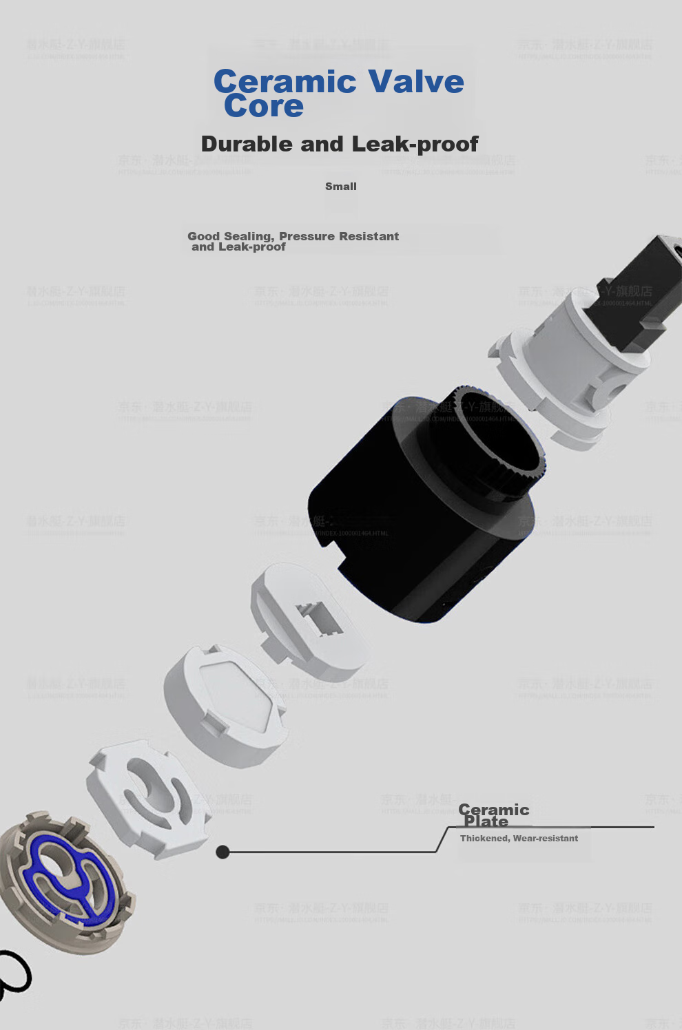Смеситель Submarine F418, для стиральной машины, хромированный, с керамическим клапаном, 1/2 дюйма