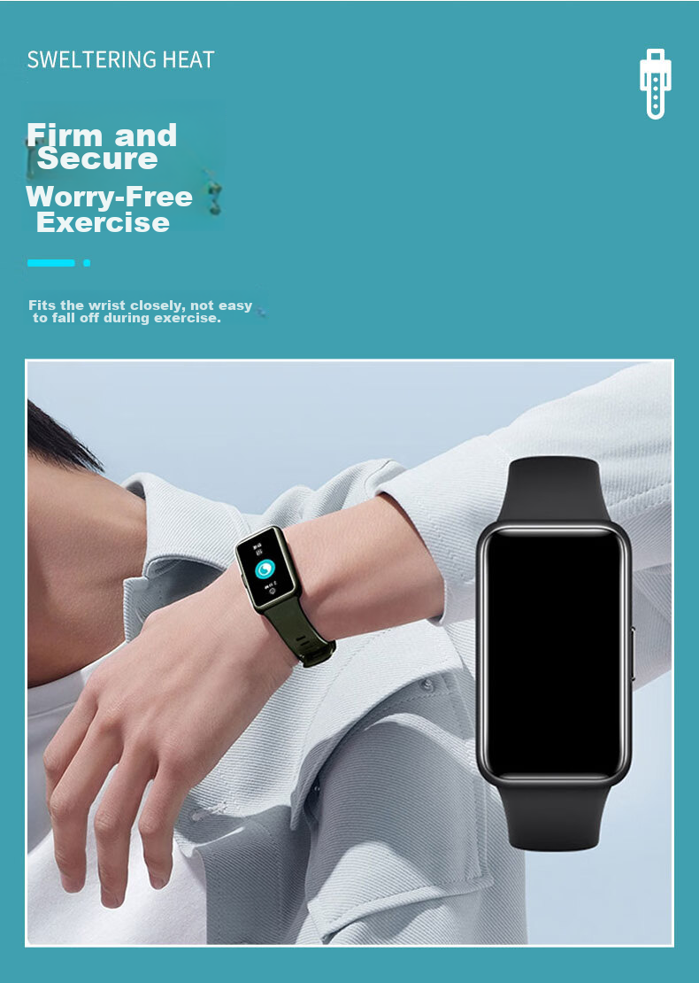 Ремешок KMaxAI для Huawei Band 7, силиконовый, черный