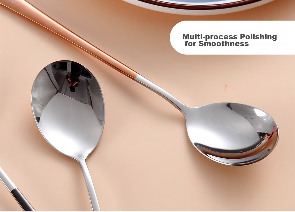 Onlycook Набор из 3 ложек из нержавеющей стали 304, ложки для супа, риса, десертов, с длинной ручкой, цветные
