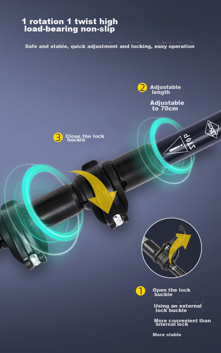 Туристические палки TOREAD Carbon Fiber Telescopic Trekking Pole, ультралегкие, складные, для хайкинга и альпинизма, темно-серый