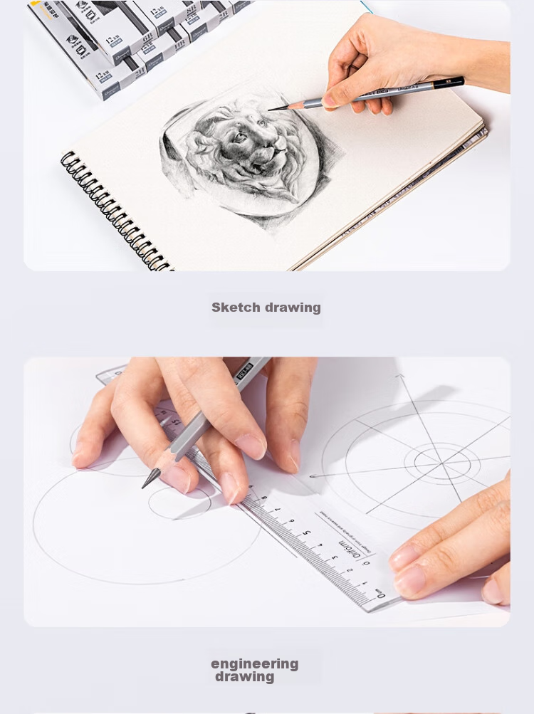 Карандаши чернографитные Deli HB Premium Art Drawing Pencils, 12 шт. в коробке, HB, деревянные, шестигранные, артикул RK3-HB