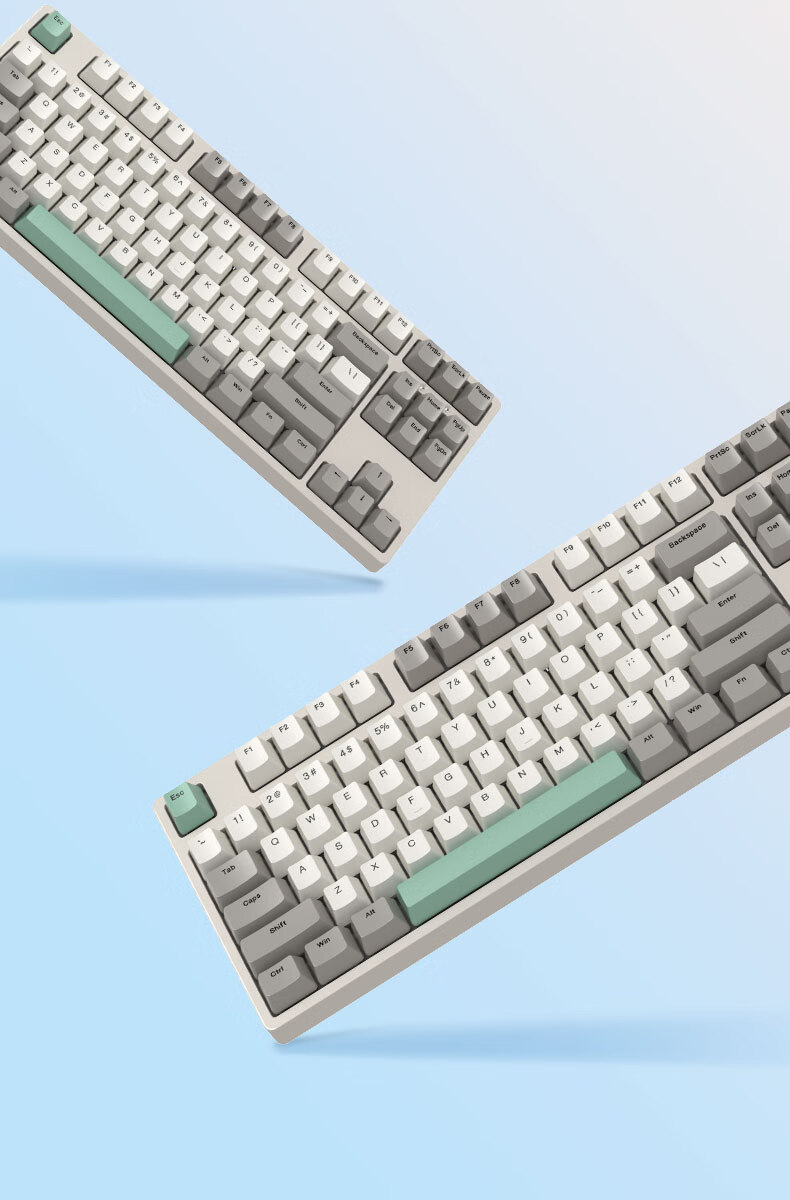 Механическая клавиатура Ikbc C200, 87 клавиш, проводная, игровая, офисная, серая, с переключателями Cherry MX Brown