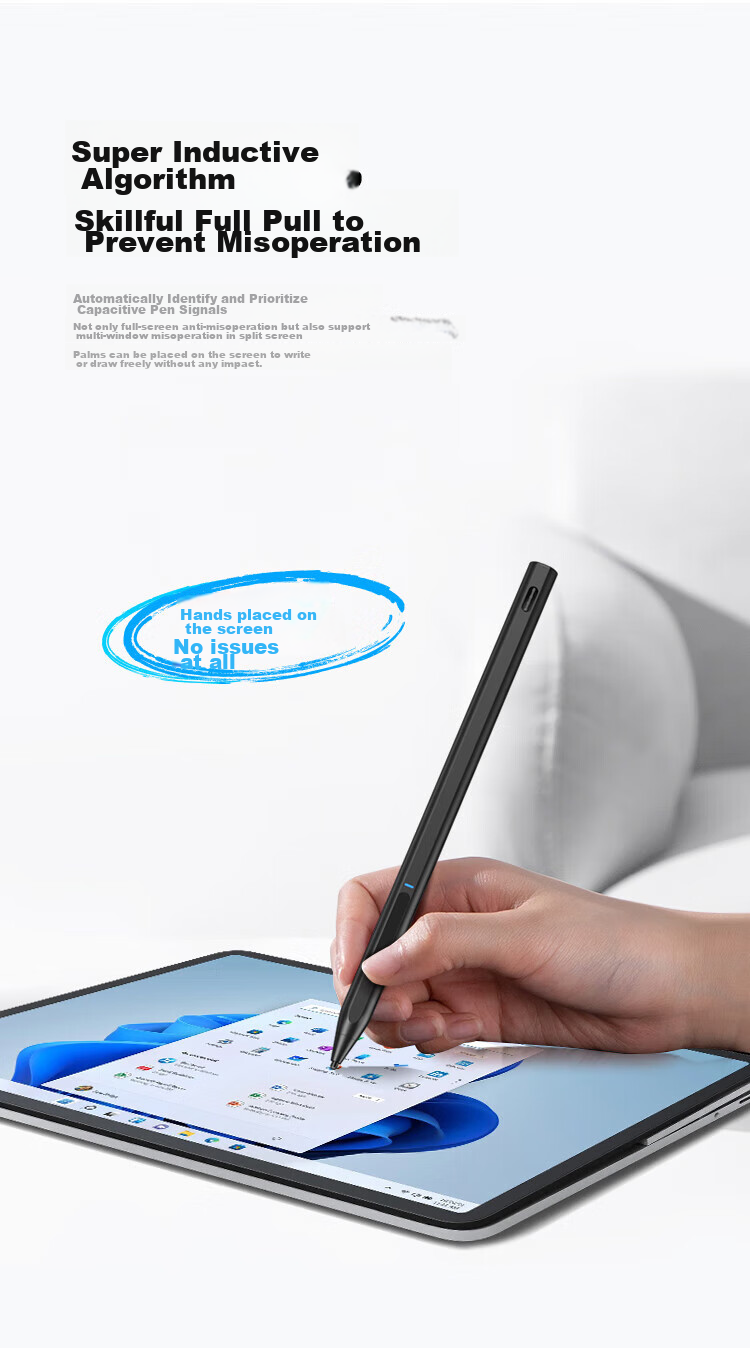 Стилус BIAZE Surface Pen, 4096 уровней чувствительности к нажатию, совместим с Microsoft Surface Pro 9/8/7/6/5/4/X/Laptop/Go2/3, сенсорный стилус для планшета, рисование и письмо, без задержек