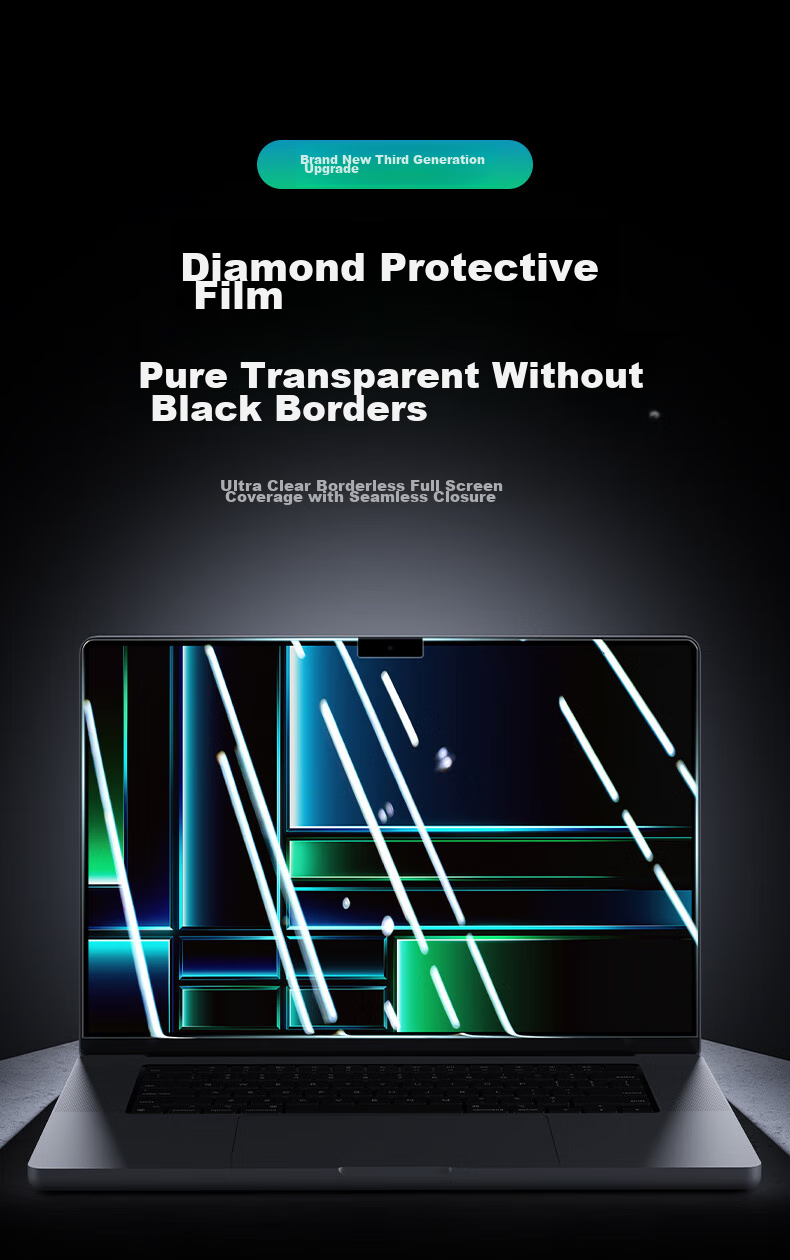 Защитная пленка DiYiGongFang для Apple MacBook Air 13 M4/M3/M2 A2681/A3113, ультра-прозрачная, 13.6-дюймовая