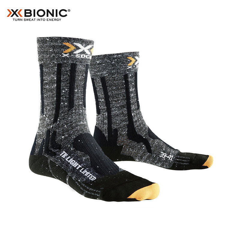 Удобные дышащие носки XBIONIC для активного отдыха и хайкинга, легкие, G174, серый/черный, размер 35-38