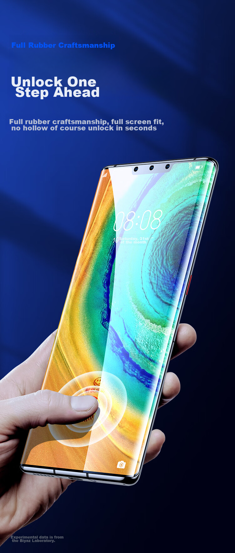 Защитная гидрогелевая пленка BIAZE для Huawei Mate 30 Pro / 30E Pro, полноэкранная, HD, защита от отпечатков пальцев, 2 шт.