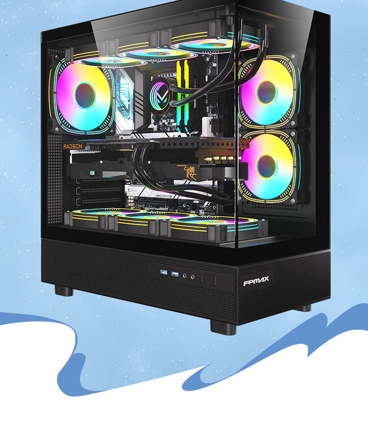 Корпус для ПК FPMAX Time Crystal Z8 Seaside View, ATX, белый
