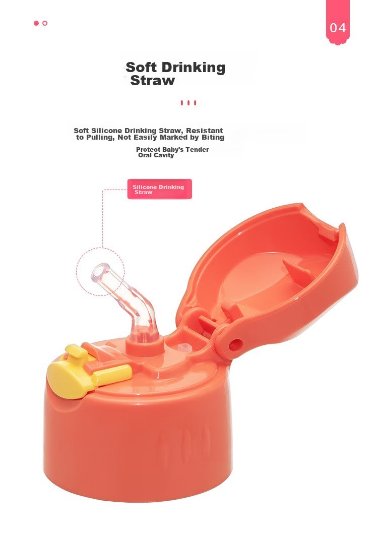 Термокружка THERMOS FFI Red, 360 мл, с трубочкой, из нержавеющей стали 304, для детей и взрослых