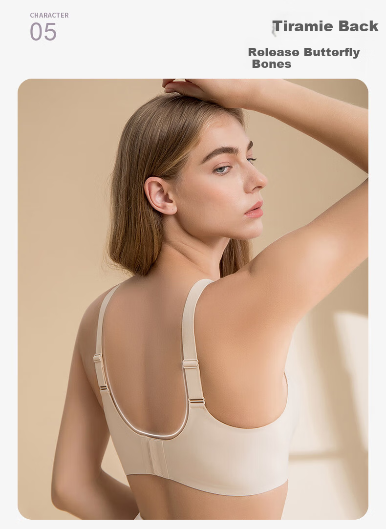 Бюстгальтер HR Large Breast Minimizing Bra, бесшовный, удобный, без косточек, черный, 2XL+