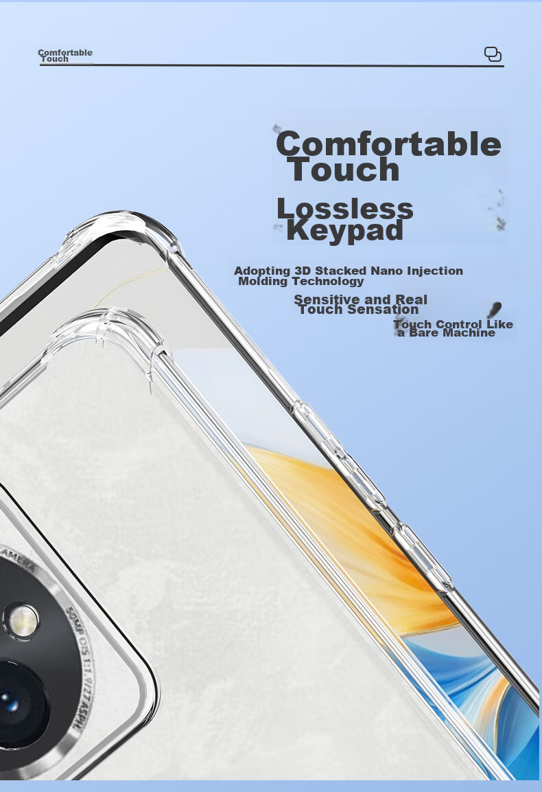 Чехол для телефона LLUNC для Honor 100, защита всех линз, противоударные уголки с воздушной подушкой, ультратонкий прозрачный мягкий чехол из ТПУ, простой модный дизайн для мужчин и женщин