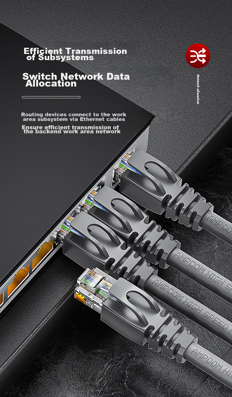 Сетевой кабель AMPCOM CAT5E, 305 метров, 100 Мбит/с, 8 жил, 0.5 мм², бескислородная медь, неэкранированная витая пара