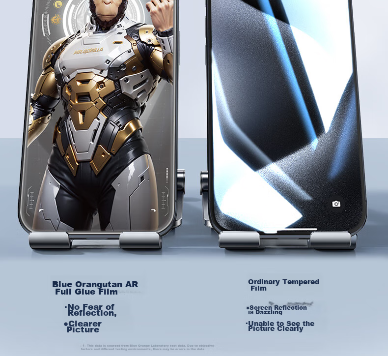 Защитное стекло BLUEO для iPhone 15 Pro Max, с AR-покрытием, защита от отпечатков пальцев и бликов