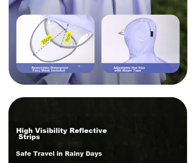 Детский дождевик TIANTIANZAI с местом для рюкзака, для мальчиков и девочек, учеников начальной и средней школы, водонепроницаемый пончо для езды на велосипеде, для школы и активного отдыха