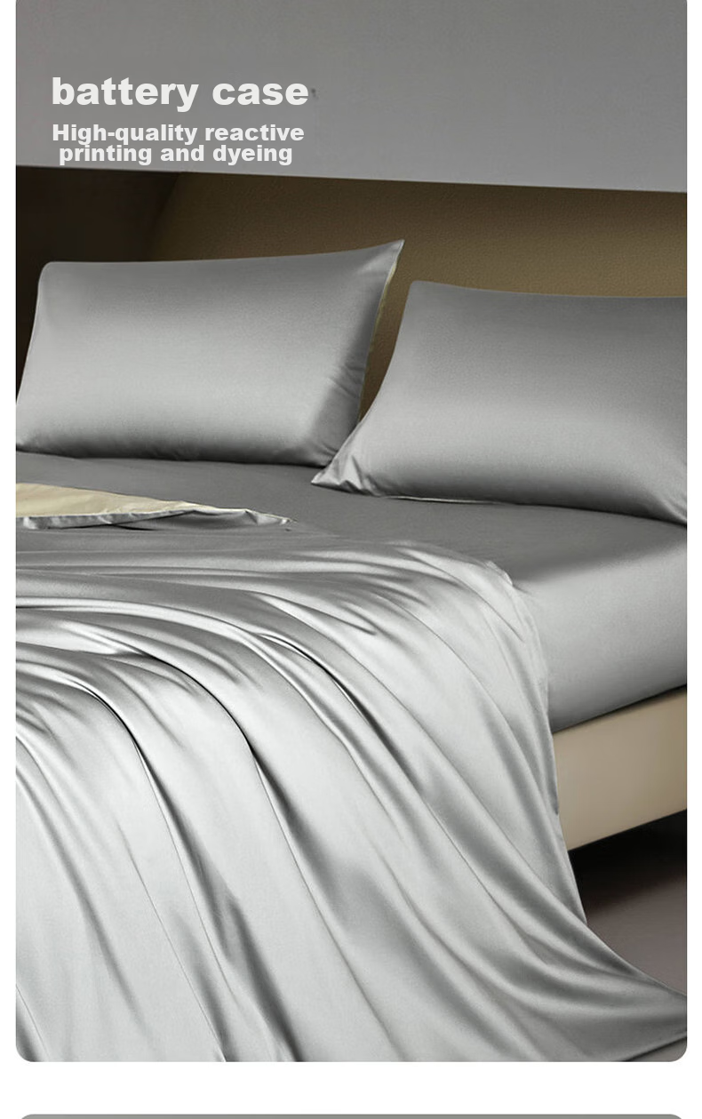 Комплект постельного белья LOVO Luolai, Luxury 100S Long-Staple Cotton Sateen, 4 предмета, хлопок, 1.5 метра, версия JINGDONG