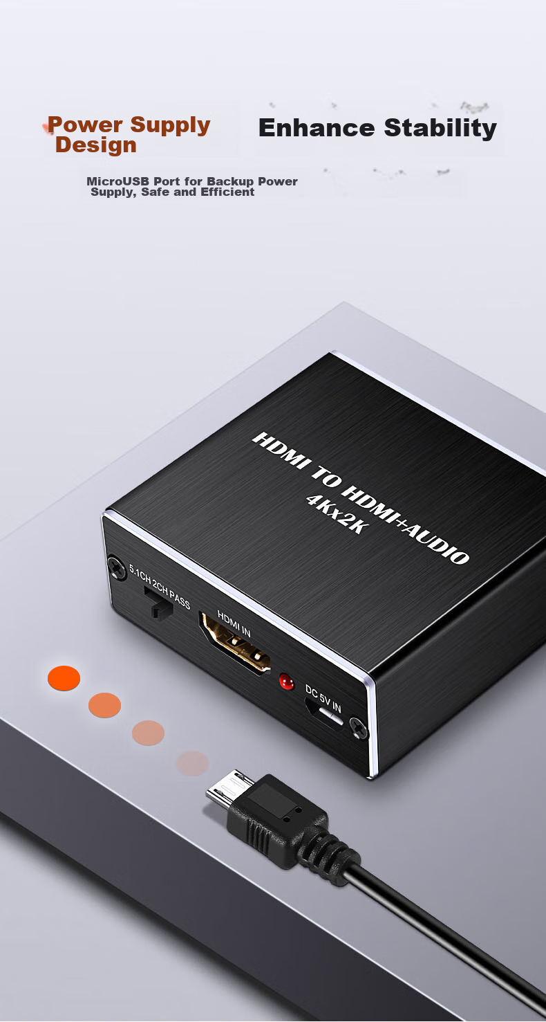 Аудиоразветвитель LinkStone HDMI, 4K HD, 5.1 оптический, 3.5 мм, конвертер для ноутбука, ТВ-приставки, PS4, для подключения к ТВ-динамикам