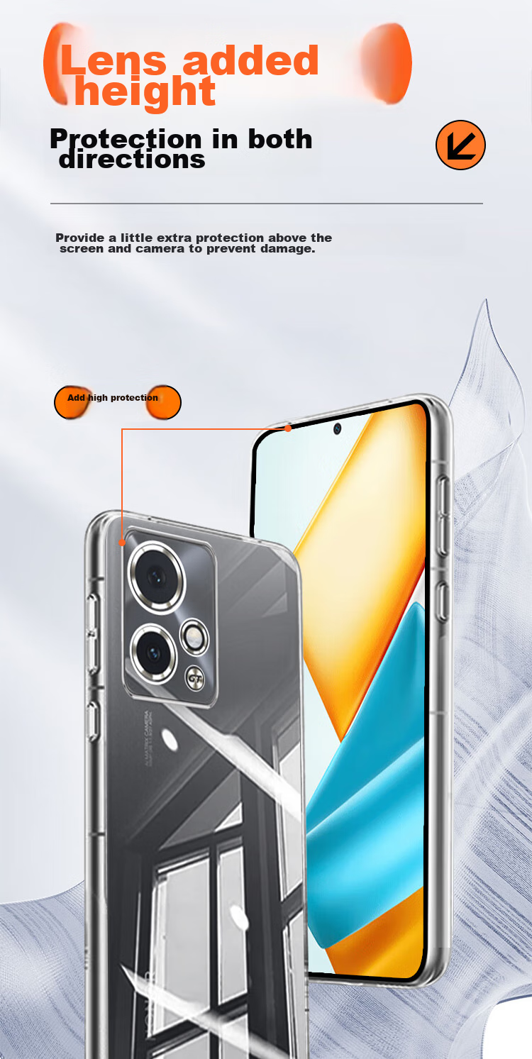 Чехол KOOLIFE для Honor 90GT, прозрачный, противоударный, защита камеры, TPU