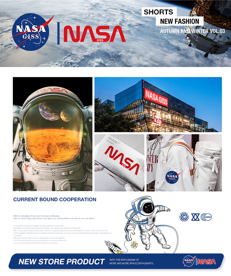 Джинсы NASA GISS мужские, трендовые универсальные прямые брюки, американские свободные драпированные брюки, мужская одежда, темно-синие, размер M