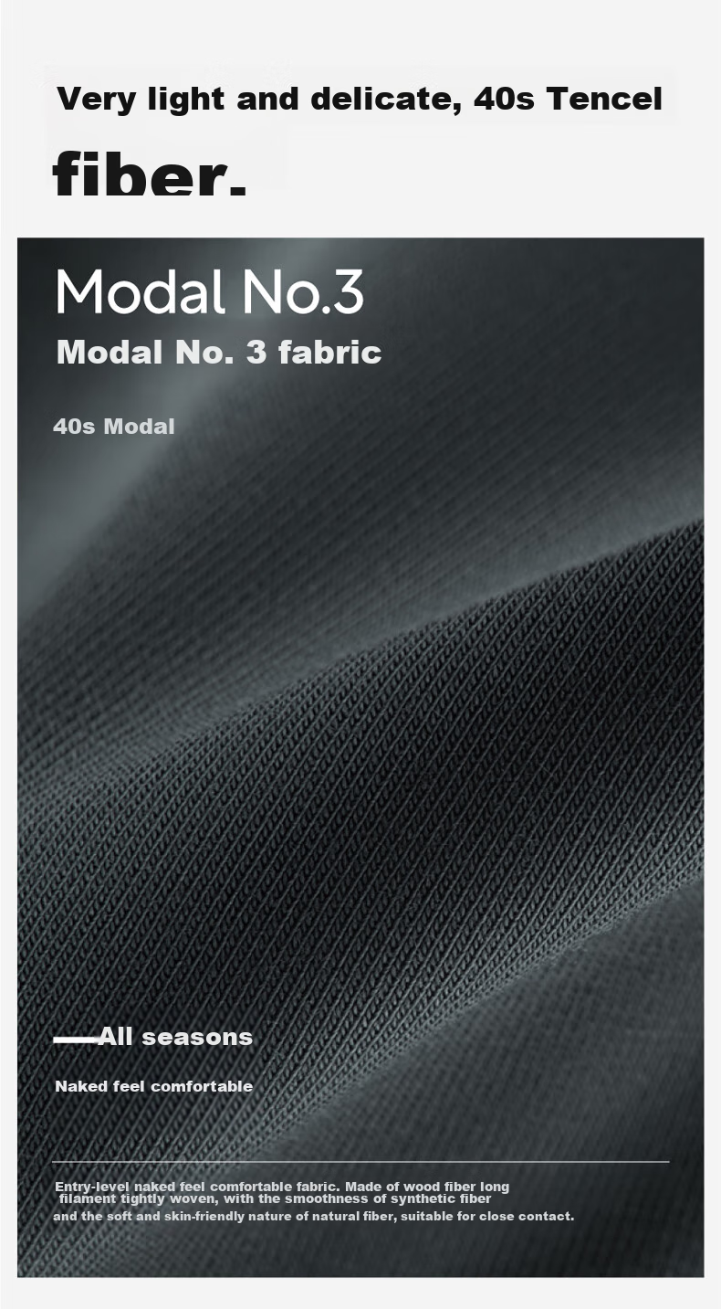 Мужские трусы Bananain Silver Skin 301P, с ластовицей из модала и хлопка Tencel, 10A антибактериальные, дышащие, ледяной шелк, для всех сезонов, подарочная упаковка, 3 шт.