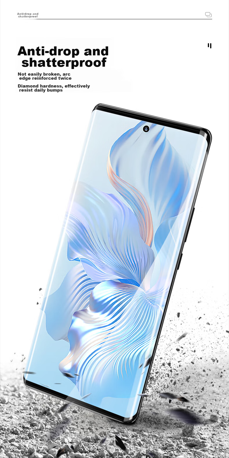 Защитное стекло для экрана LLUNC для Honor 80, полное покрытие, ультратонкое изогнутое стекло, высокая четкость, защита от отпечатков пальцев
