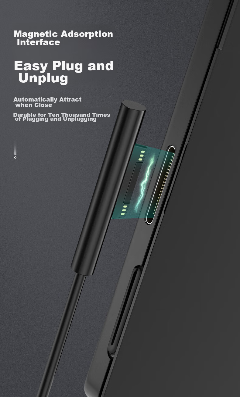 Зарядное устройство Elei для планшетов и ноутбуков Microsoft, 15V 2.58A 44W, магнитный коннектор, совместимо с Surface Pro, Laptop, Book, Go
