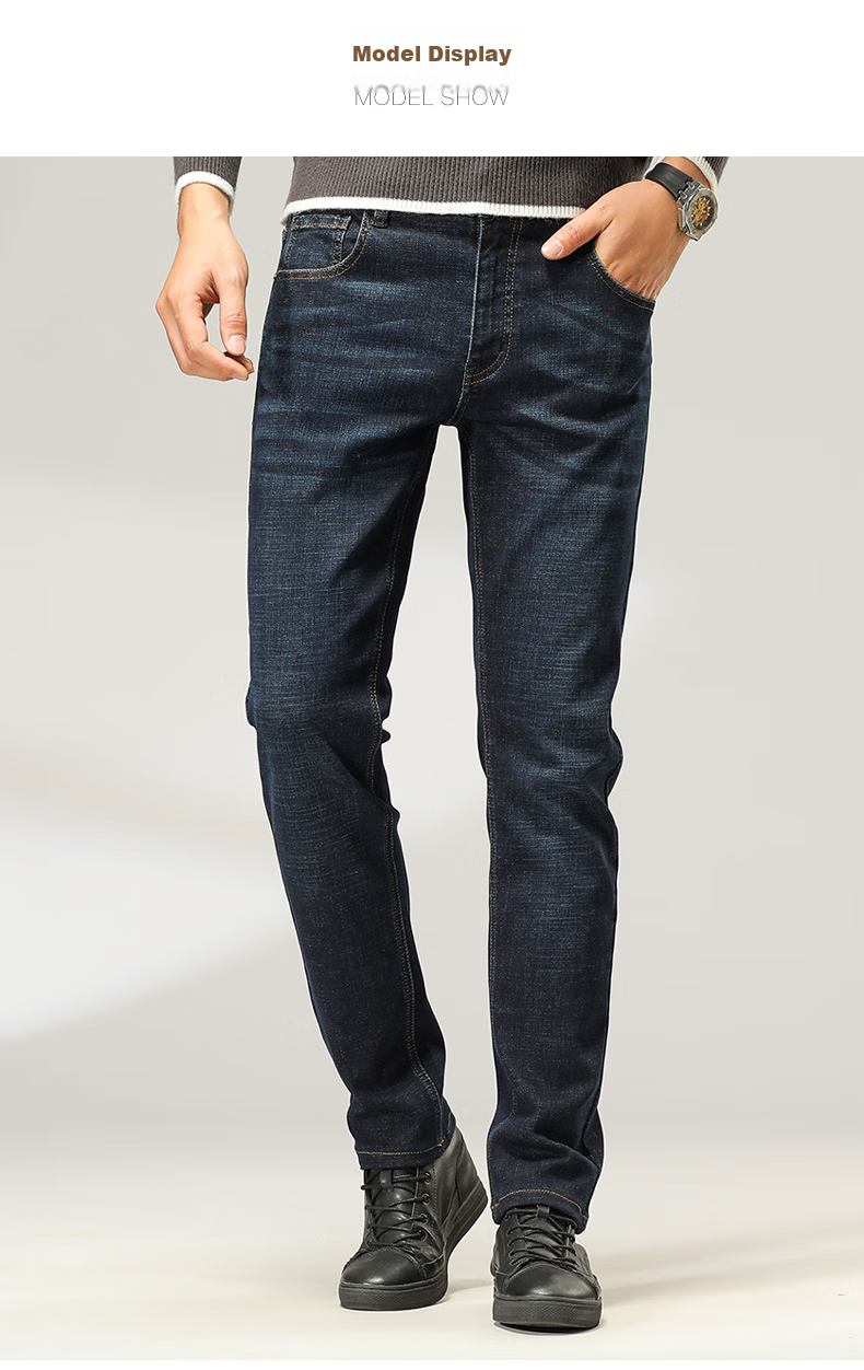 Zengzhi / Zengzhi Мужские джинсы в стиле Business Casual 928010 Сине-черные Размер 31