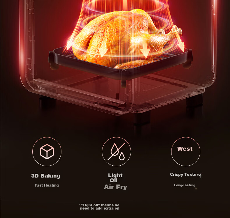 Аэрофритюрница SUPOR KD50D863, 5 л, 240°C, сенсорное управление, функция приготовления на пару