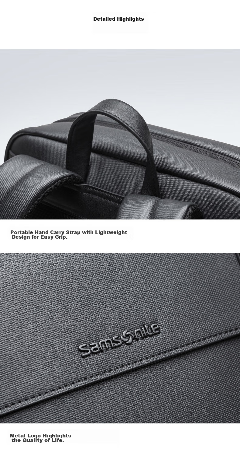 Рюкзак Samsonite для ноутбука 15.6 дюймов, мужской, большой вместимости, повседневный, для путешествий, трендовый подарок на Новый год