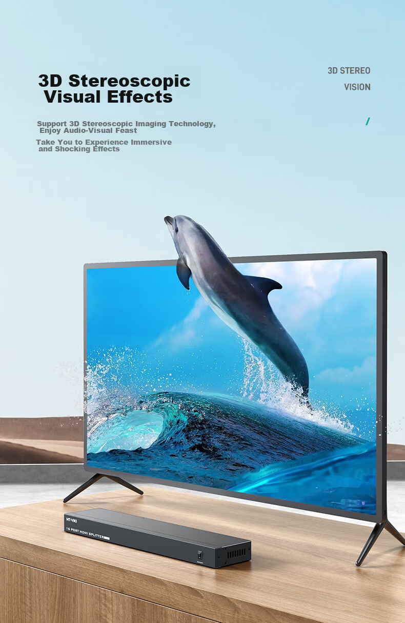HDMI-сплиттер MT-viki MT-SP1016, 1 вход 16 выходов, 4K@30Hz, металлический корпус