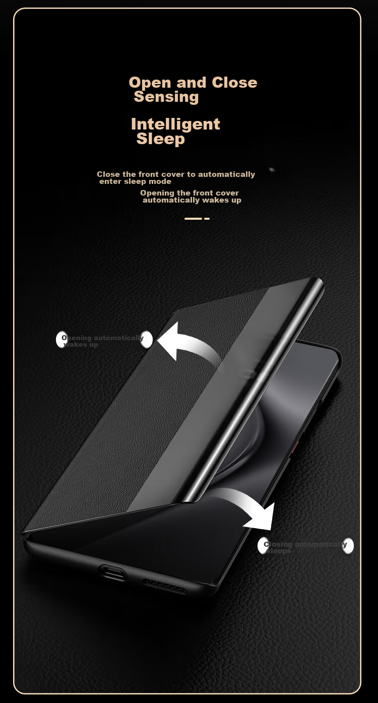 Чехол-книжка из кожи для Huawei P70 Ultra