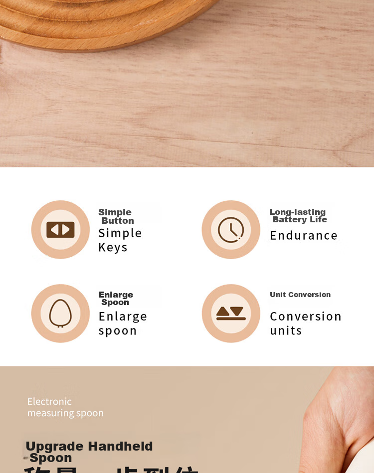 Кухонные весы BJ Electronic Measuring Spoon Scale, электронные, для выпечки, мерная ложка для детского питания, 1 г, нержавеющая сталь, Китай