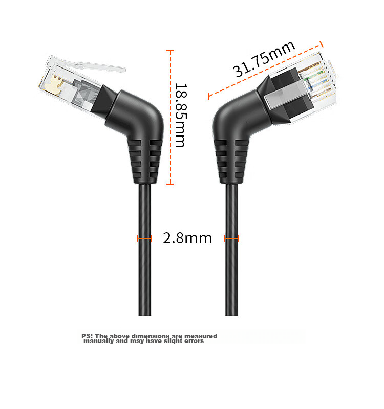 Сетевой кабель CABLE CREATION CL0372, тонкий CAT6A, 10 Гбит/с, 360-градусный правый угол, 1 м