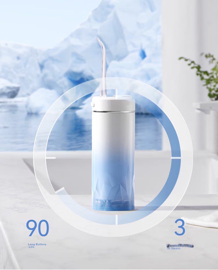 Huawei Zhixuan Libode Smart Oral Irrigator Pro, портативный ирригатор для полости рта с выдвижной конструкцией, очиститель зубов, подарок для парня и девушки на День святого Валентина, цвет "Ледяной кристалл" (синий)