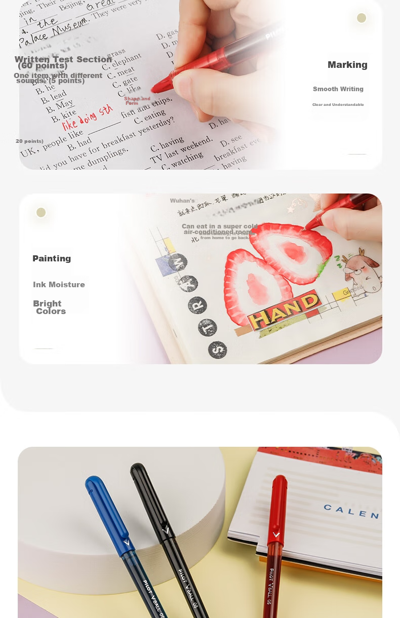 PILOT Weibao Black Knight Rollerball Pen LVE-10EF, 0.5mm, Black Single Pen