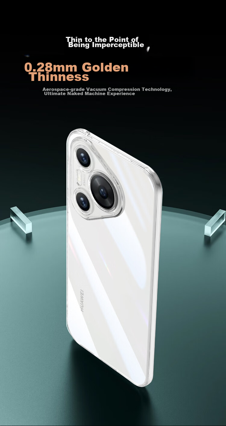 Чехол-накладка Ekakashop для Huawei Pura70, прозрачный, противоударный, ультратонкий, с защитой от падений