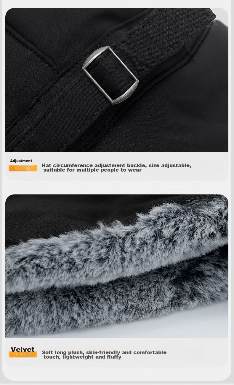 Шапка JEEP унисекс, утепленная флисом, ветрозащитная, зимняя, черная