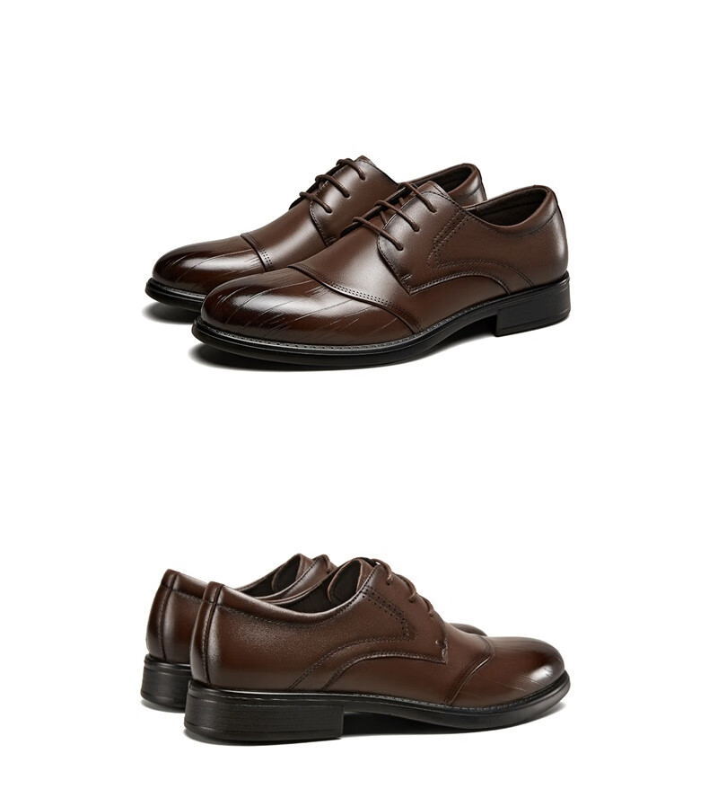 Yierkang Мужские классические туфли Derby, модель 96302W, коричневые, размер 42