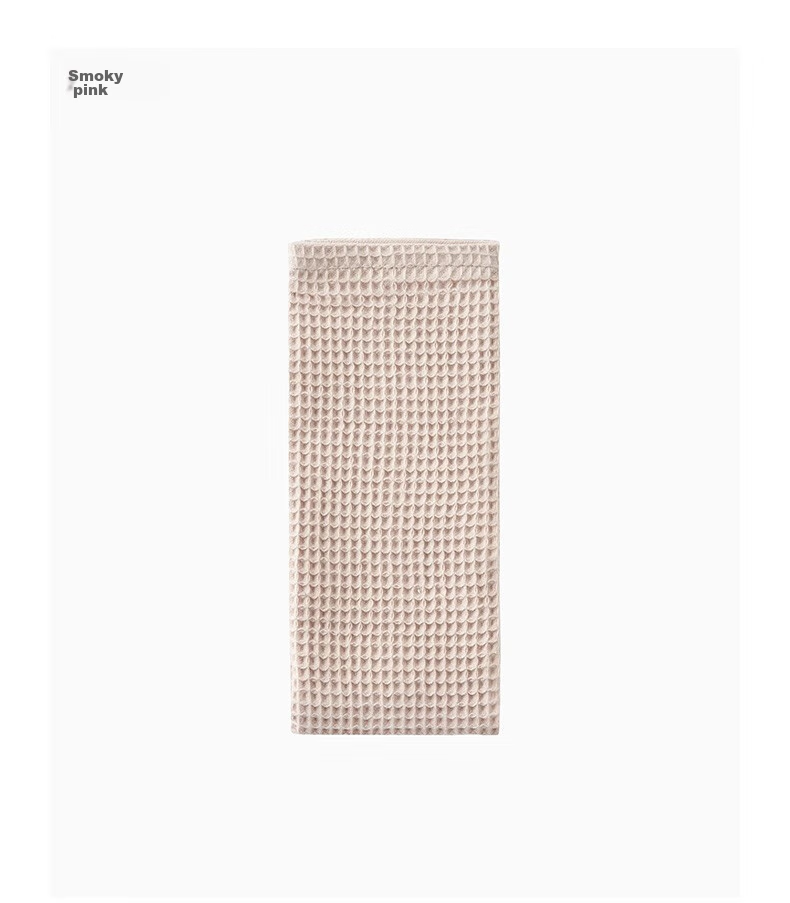 MUJI Полотенце для лица, тонкое, 100% хлопок, вафельная текстура, светло-серое, 34x85 см