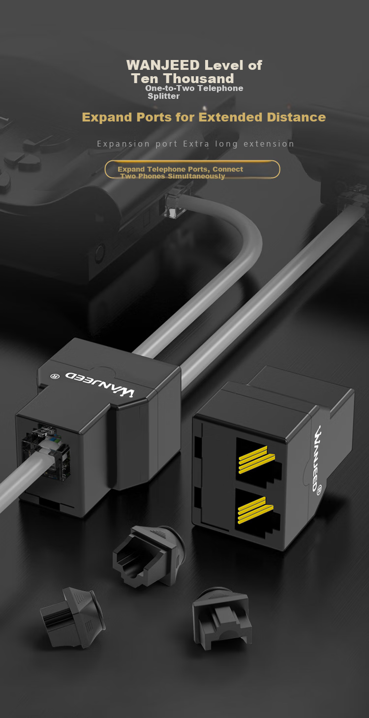 Телефонный сплиттер WANJEED OFNPFTTH, разветвитель телефонной линии RJ11, 1 в 2, 1 шт.