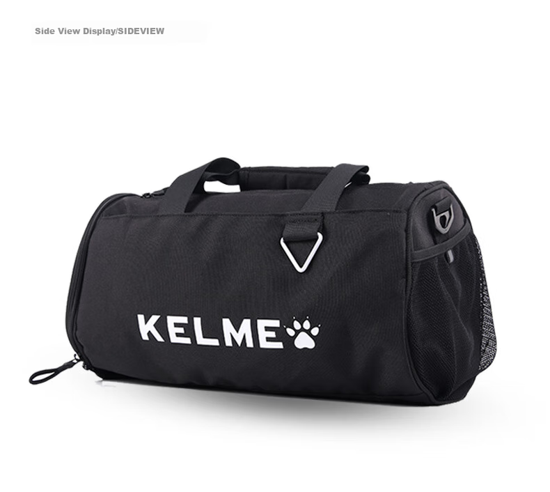 Спортивная сумка KELME, цилиндрическая сумка через плечо, тренировочная сумка, дорожный рюкзак, черная, один размер