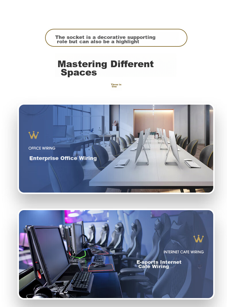 Розетка сетевая WANJEED, категория 6, Gigabit, двухпортовая, белый