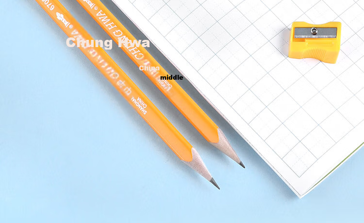 Карандаши Zhonghua Thick Triangular Writing Pencil, 2B, 12 штук в коробке, 6700 2B