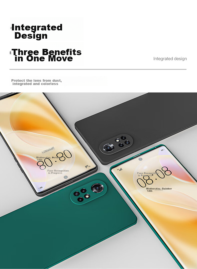 Чехол HotFire для Huawei Nova 8, Honor V40 Light Luxury Edition, противоударный силиконовый с защитой камеры, простой стиль, черный